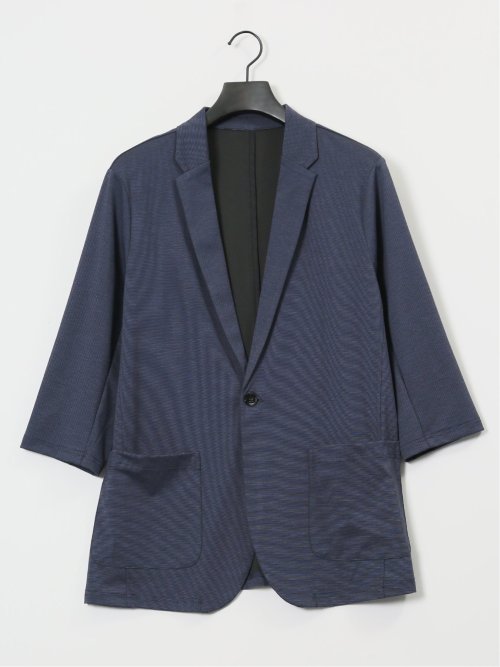 レーヨン混 2ボタン 7分袖ジャケット