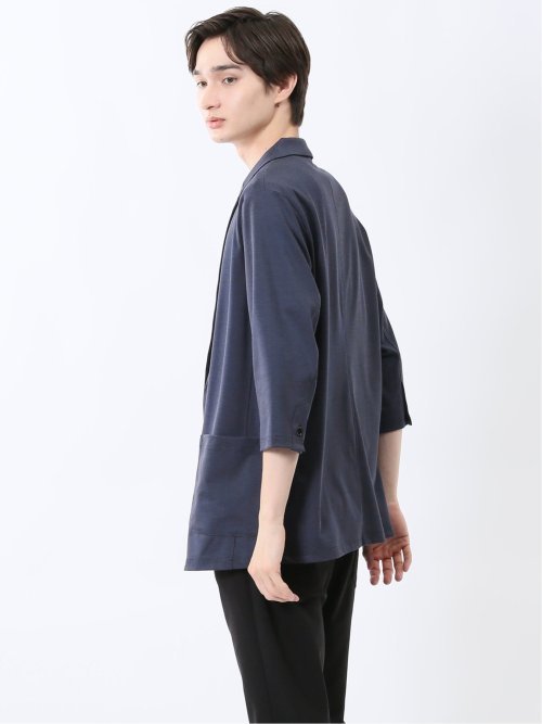 レーヨン混 2ボタン 7分袖ジャケット