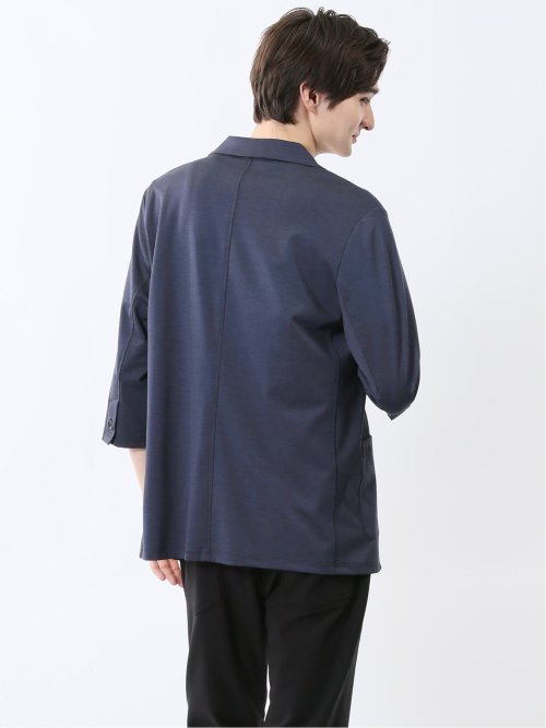 レーヨン混 2ボタン 7分袖ジャケット