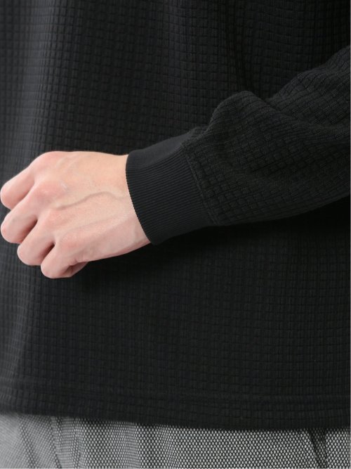 ブロックジャガード クルーネック長袖Tシャツ