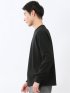 ブロックジャガード クルーネック長袖Tシャツ