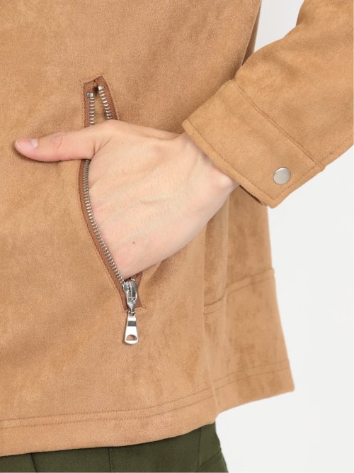 フェイクスエード シングルライダース