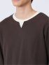 さまになる 鹿の子ポンチ キーネック長袖Tシャツ