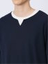 さまになる 鹿の子ポンチ キーネック長袖Tシャツ