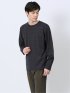 ふくれチェックジャガード クルーネック長袖Tシャツ