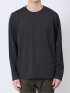 ふくれチェックジャガード クルーネック長袖Tシャツ