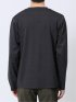 ふくれチェックジャガード クルーネック長袖Tシャツ