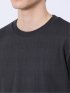ふくれチェックジャガード クルーネック長袖Tシャツ