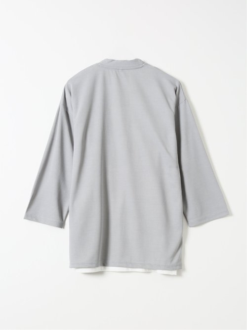 アンサンブル 2枚 セット メンズ 7分袖 カーディガン & 半袖 Tシャツ ややゆったり カウラ/Kaule