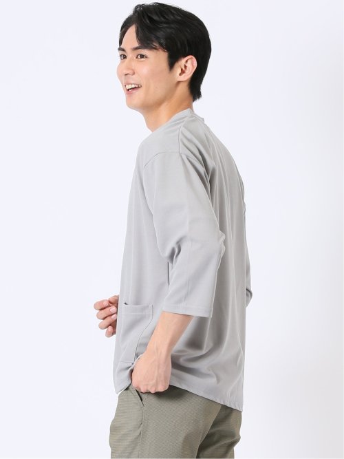 アンサンブル 2枚 セット メンズ 7分袖 カーディガン & 半袖 Tシャツ ややゆったり カウラ/Kaule