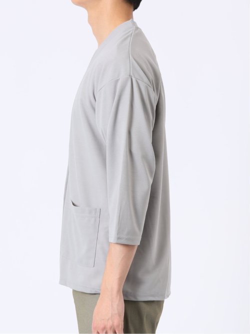 アンサンブル 2枚 セット メンズ 7分袖 カーディガン & 半袖 Tシャツ ややゆったり カウラ/Kaule
