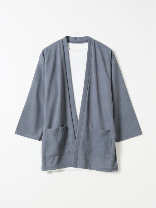 アンサンブル 2枚 セット メンズ 7分袖 カーディガン & 半袖 Tシャツ ややゆったり カウラ/Kaule