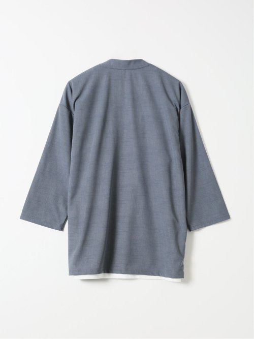 アンサンブル 2枚 セット メンズ 7分袖 カーディガン & 半袖 Tシャツ ややゆったり カウラ/Kaule