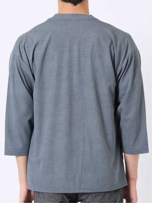 アンサンブル 2枚 セット メンズ 7分袖 カーディガン & 半袖 Tシャツ ややゆったり カウラ/Kaule