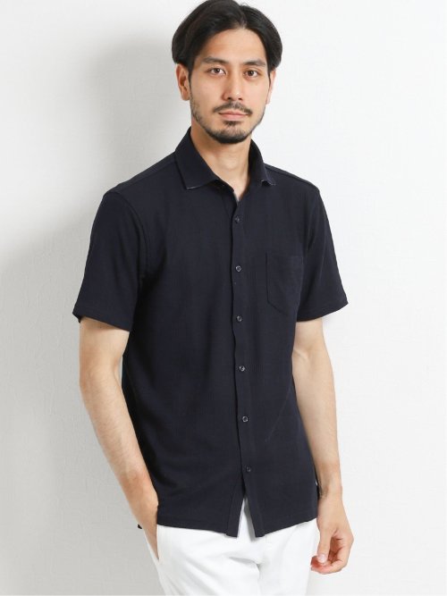 MVSリンクスチェック 半袖カットシャツ(LL(XL) 75紺): トップス | TAKA 