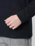 ジオメトリックジャガード クルーネック長袖Tシャツ