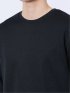 ジオメトリックジャガード クルーネック長袖Tシャツ