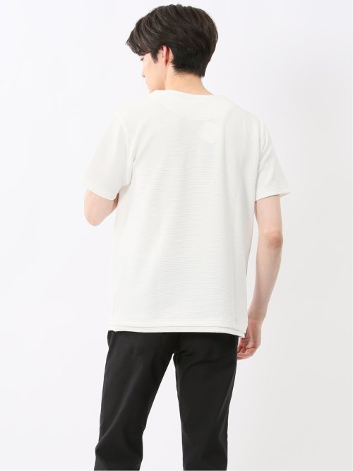 ドライワッフル キーネック半袖Tシャツ