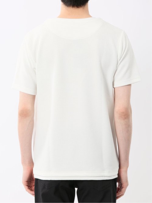 ドライワッフル キーネック半袖Tシャツ