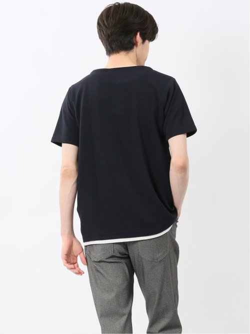 ドライワッフル キーネック半袖Tシャツ