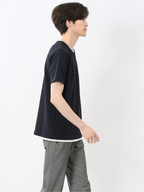 ドライワッフル キーネック半袖Tシャツ