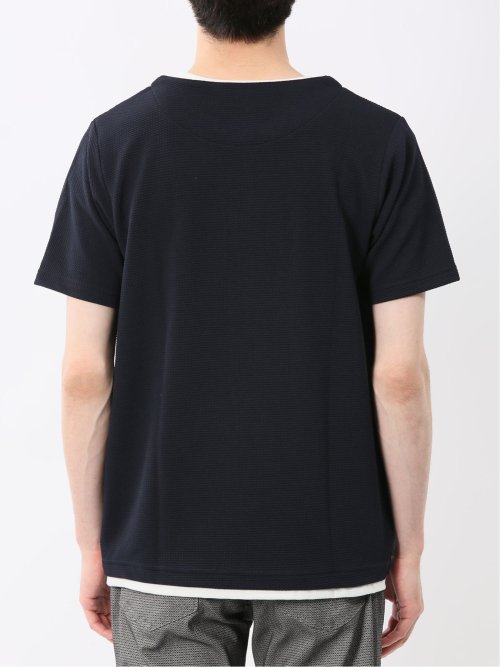 ドライワッフル キーネック半袖Tシャツ