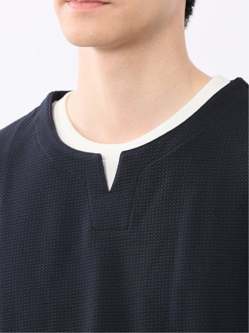 ドライワッフル キーネック半袖Tシャツ