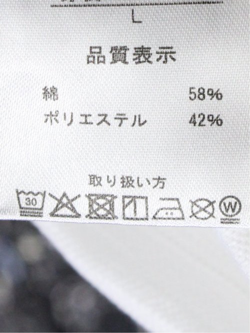 タックジャガード Vネック長袖Tシャツ