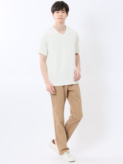 ドライストライプ Vネック半袖Tシャツ