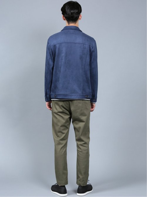 ストレッチ フェイクスエード トラッカージャケット