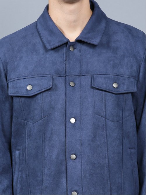 ストレッチ フェイクスエード トラッカージャケット