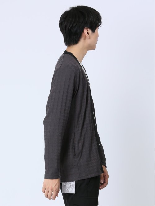 リンクスジャガード千鳥 ボタンレスカーディガン