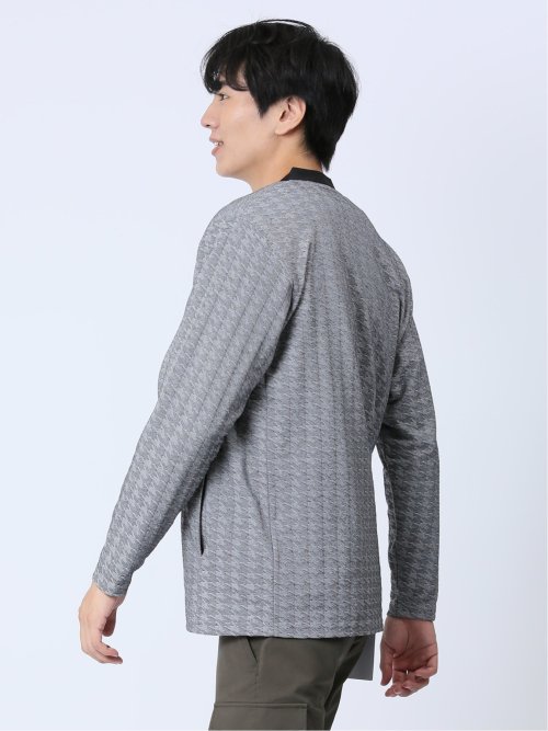 リンクスジャガード千鳥 ボタンレスカーディガン