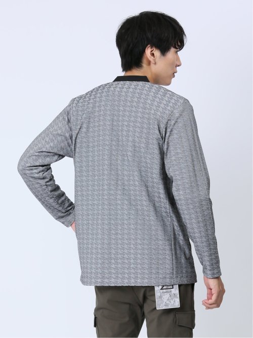 リンクスジャガード千鳥 ボタンレスカーディガン