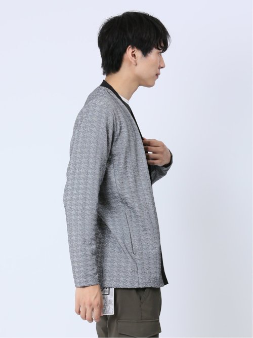 リンクスジャガード千鳥 ボタンレスカーディガン