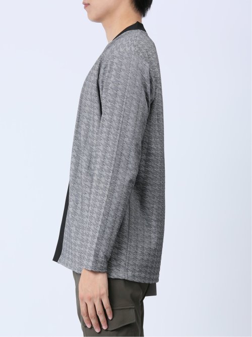 リンクスジャガード千鳥 ボタンレスカーディガン