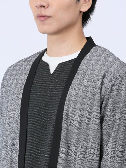 リンクスジャガード千鳥 ボタンレスカーディガン