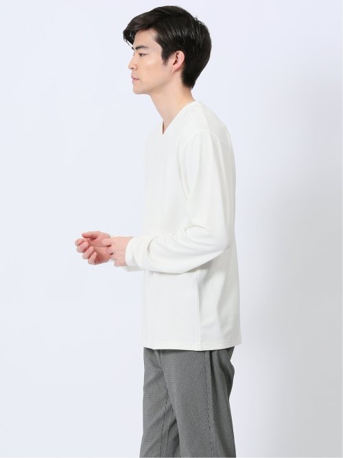 メランジポンチ Vネック長袖Tシャツ