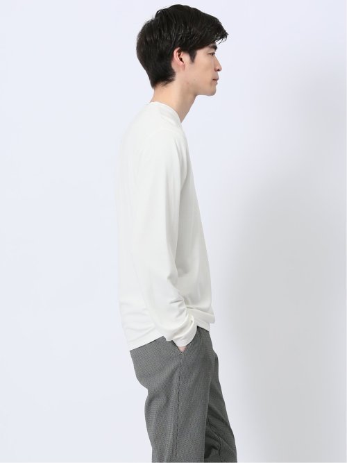 メランジポンチ Vネック長袖Tシャツ