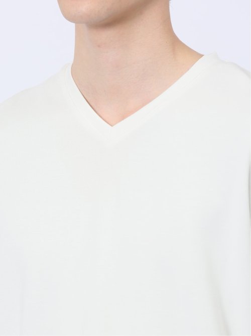 メランジポンチ Vネック長袖Tシャツ