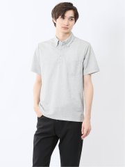 ドビーメッシュ ボタンダウン半袖ポロシャツ