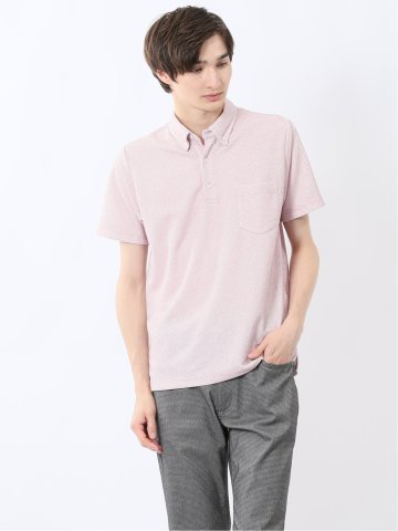 ドビーメッシュ ボタンダウン半袖ポロシャツ