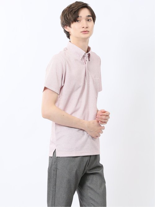 ドビーメッシュ ボタンダウン半袖ポロシャツ