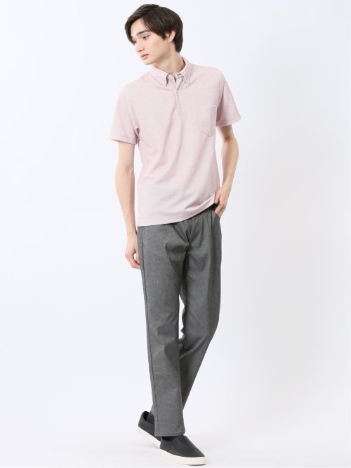 ドビーメッシュ ボタンダウン半袖ポロシャツ