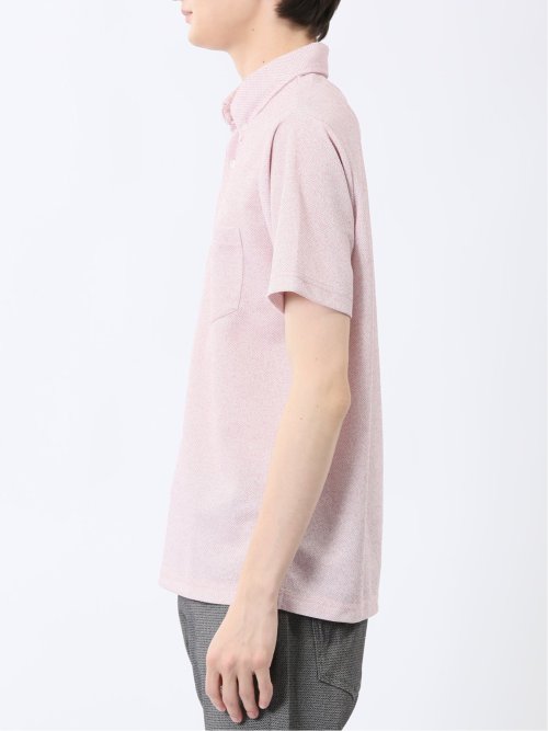 ドビーメッシュ ボタンダウン半袖ポロシャツ