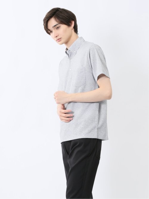 ドビーメッシュ ボタンダウン半袖ポロシャツ
