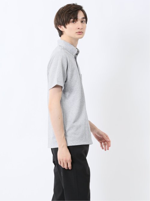 ドビーメッシュ ボタンダウン半袖ポロシャツ