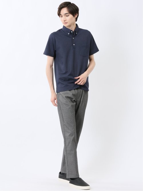 ドビーメッシュ ボタンダウン半袖ポロシャツ
