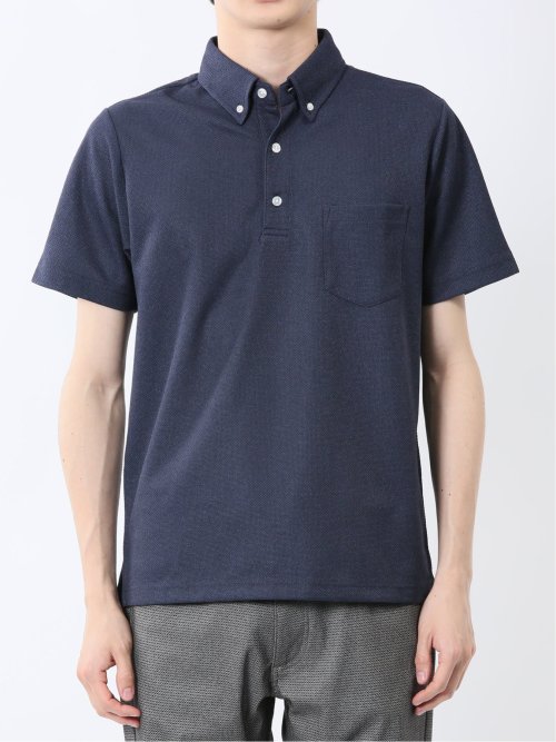 ドビーメッシュ ボタンダウン半袖ポロシャツ