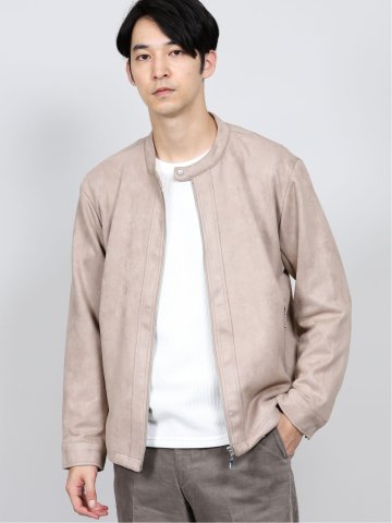 ストレッチ フェイクスエード ライダース